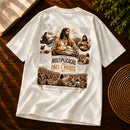 Camiseta Oversized Off White O Milagre da Multiplicação dos Pães e Peixes — Costas