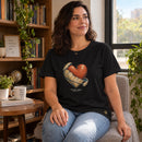 Camiseta Feminina Preta Um novo coração — Ambientada 01