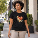 Camiseta Feminina Preta Um novo coração — Ambientada 02