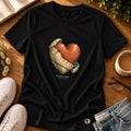 Camiseta Feminina Preta Um novo coração — Principal 01