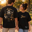 Camiseta Oversized Preta Ah, Jesus — Ambientada 04