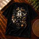 Camiseta Oversized Preta Ah, Jesus — Costas