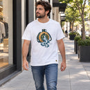 Camiseta Masculina Branca Rios de água viva — Ambientada 01