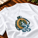 Camiseta Masculina Branca Rios de água viva — Zoom