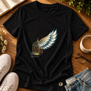 Camiseta Feminina Preta Cristo me fez livre — Principal 01