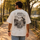 Camiseta Oversized Off White Jesus Anda Sobre as Águas — Ambientada 02