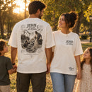 Camiseta Oversized Off White Jesus Anda Sobre as Águas — Ambientada 04