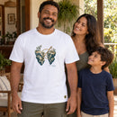 Camiseta Masculina Branca Felizes os pacificadores — Ambientada 03