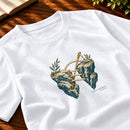 Camiseta Masculina Branca Felizes os pacificadores — Zoom