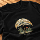 Camiseta Feminina Preta Refúgio sob Suas asas — Zoom