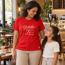 Camiseta Feminina Vermelha Gratidão pelo que foi — Ambientada 03