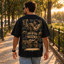 Camiseta Oversized Preta O Milagre da cura do cego — Ambientada 02