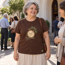 Camiseta Feminina Marrom Tudo tem seu tempo — Ambientada 04