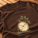 Camiseta Feminina Marrom Tudo tem seu tempo — Zoom