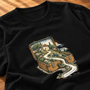 Camiseta Feminina Preta O Pai corre ao encontro — Zoom