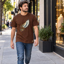 Camiseta Masculina Marrom Cristo me fez livre — Ambientada 01