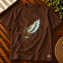 Camiseta Masculina Marrom Cristo me fez livre — Principal 01
