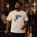 Camiseta Masculina Off White Sua voz acalma — Ambientada 02