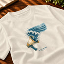 Camiseta Masculina Off White Sua voz acalma — Zoom