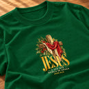 Camiseta Feminina Verde Jesus a Luz que nunca se apaga — Zoom