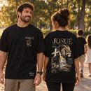 Camiseta Oversized Preta Josué — Ambientada 04