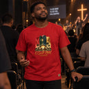 Camiseta Masculina Vermelha O Santo Natal — Ambientada 02