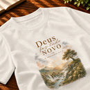 Camiseta Masculina Off White Deus faz tudo novo — Zoom