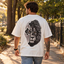 Oversized Off White Full Leão Cruz Cinza — Ambientada 02