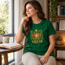 Camiseta Feminina Verde Nasceu para nos salvar — Ambientada 01