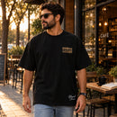 Camiseta Oversized Preta O Milagre da Ressurreição de Lázaro — Ambientada 01