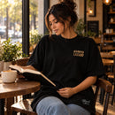 Camiseta Oversized Preta O Milagre da Ressurreição de Lázaro — Ambientada 03