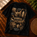 Camiseta Oversized Preta O Milagre da Ressurreição de Lázaro — Costas