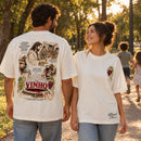 Camiseta Oversized Off White Água em Vinho — Ambientada 04