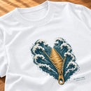 Camiseta Feminina Branca Ele abriu o mar — Zoom