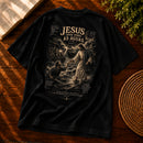 Camiseta Oversized Preta Jesus Anda Sobre as Águas — Costas