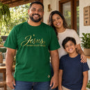 Camiseta Masculina Verde Jesus, nossa esperança — Ambientada 03
