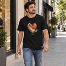 Camiseta Masculina Preta Um novo coração — Ambientada 01