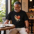 Camiseta Masculina Preta Um novo coração — Ambientada 04