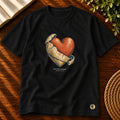 Camiseta Masculina Preta Um novo coração — Principal 01