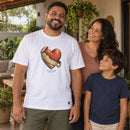 Camiseta Masculina Branca Um novo coração — Ambientada 03