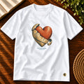 Camiseta Masculina Branca Um novo coração — Principal 01