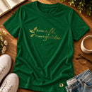 Camiseta Feminina Verde Raízes de fé, frutos de gratidão — Principal 01