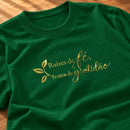 Camiseta Feminina Verde Raízes de fé, frutos de gratidão — Zoom