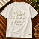Camiseta Masculina Off White Deus É a Minha Fortaleza — Principal 01