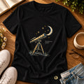 Camiseta Feminina Preta Os céus declaram Sua glória — Principal 01