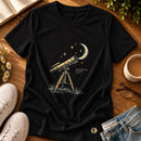 Camiseta Feminina Preta Os céus declaram Sua glória — Principal 01