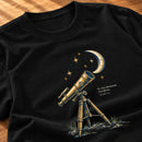Camiseta Feminina Preta Os céus declaram Sua glória — Zoom