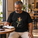 Camiseta Masculina Preta Arde, mas não se consome — Ambientada 04