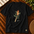 Camiseta Masculina Preta Arde, mas não se consome — Principal 01