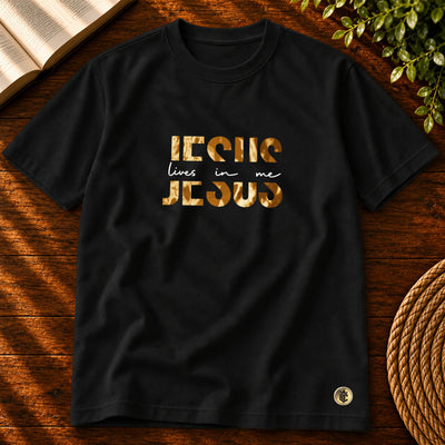 Camiseta Masculina Preta Jesus Lives In Me — Principal 01